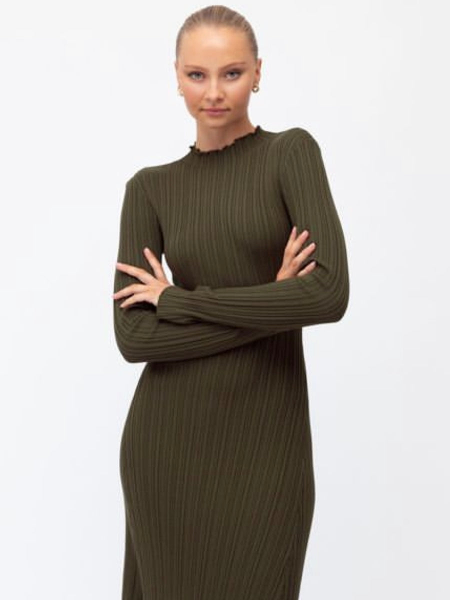 Olive Knit Dress