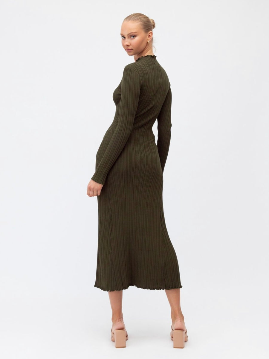 Olive Knit Dress