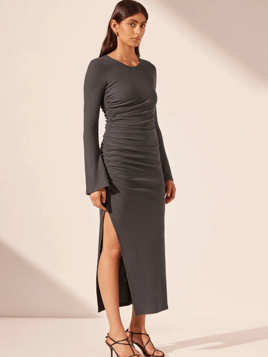 Beau Gathered Midi Dress