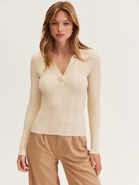 Emery Knit Polo Top