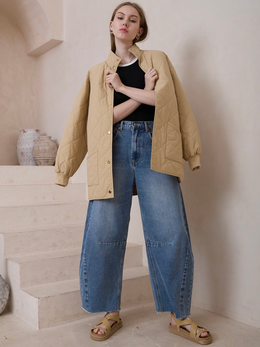 Elisa Barrel Leg Jean Blue