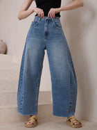 Elisa Barrel Leg Jean Blue