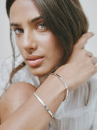 Dylan Bangle Silver - Celestial Clear