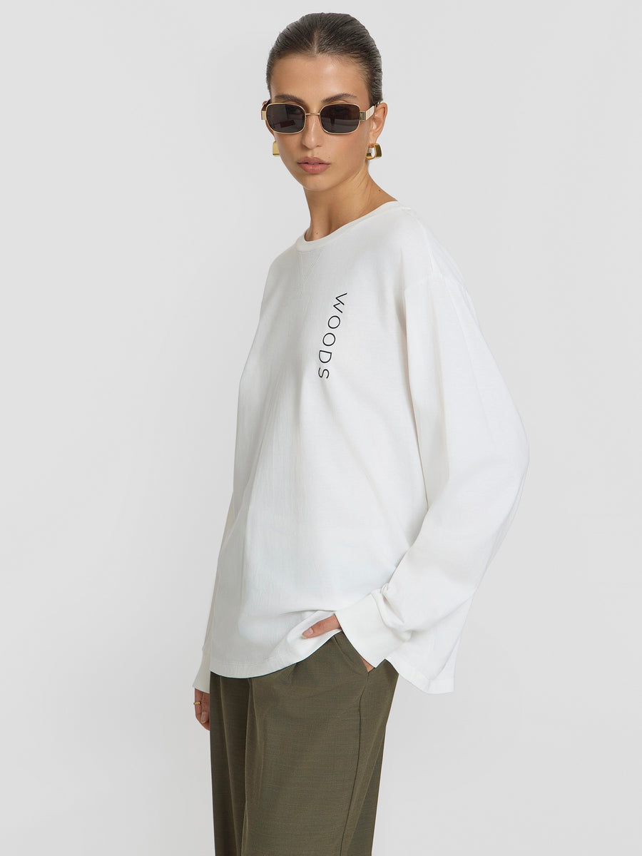 Woods Longsleeve Tee - Ivory