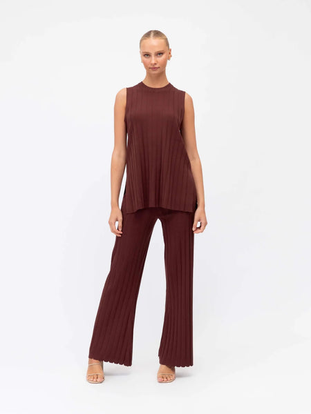 Zuri Knit Pant Chocolate