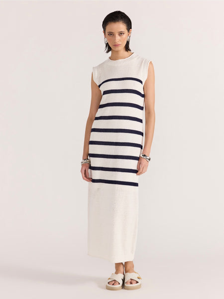 Veda Stripe Knit Midi Dress