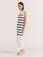 Veda Stripe Knit Midi Dress