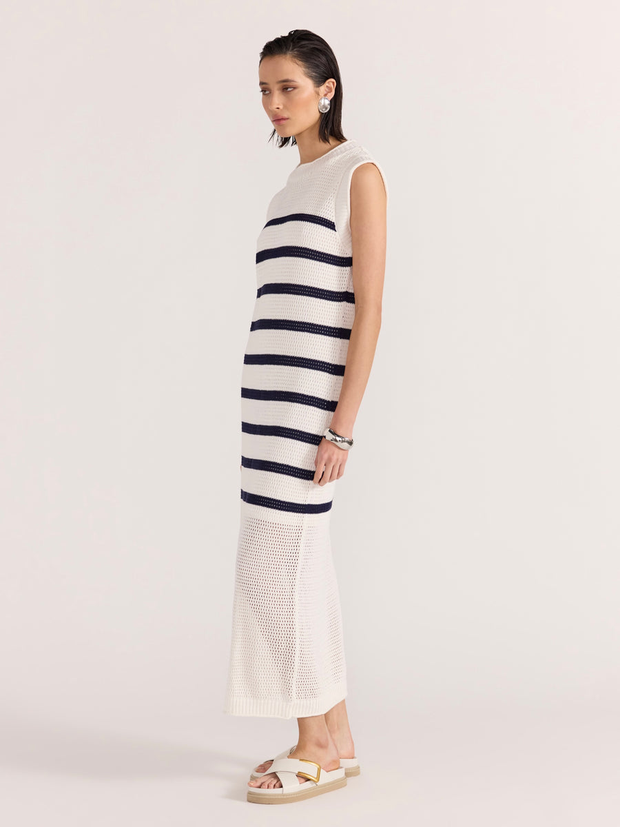 Veda Stripe Knit Midi Dress