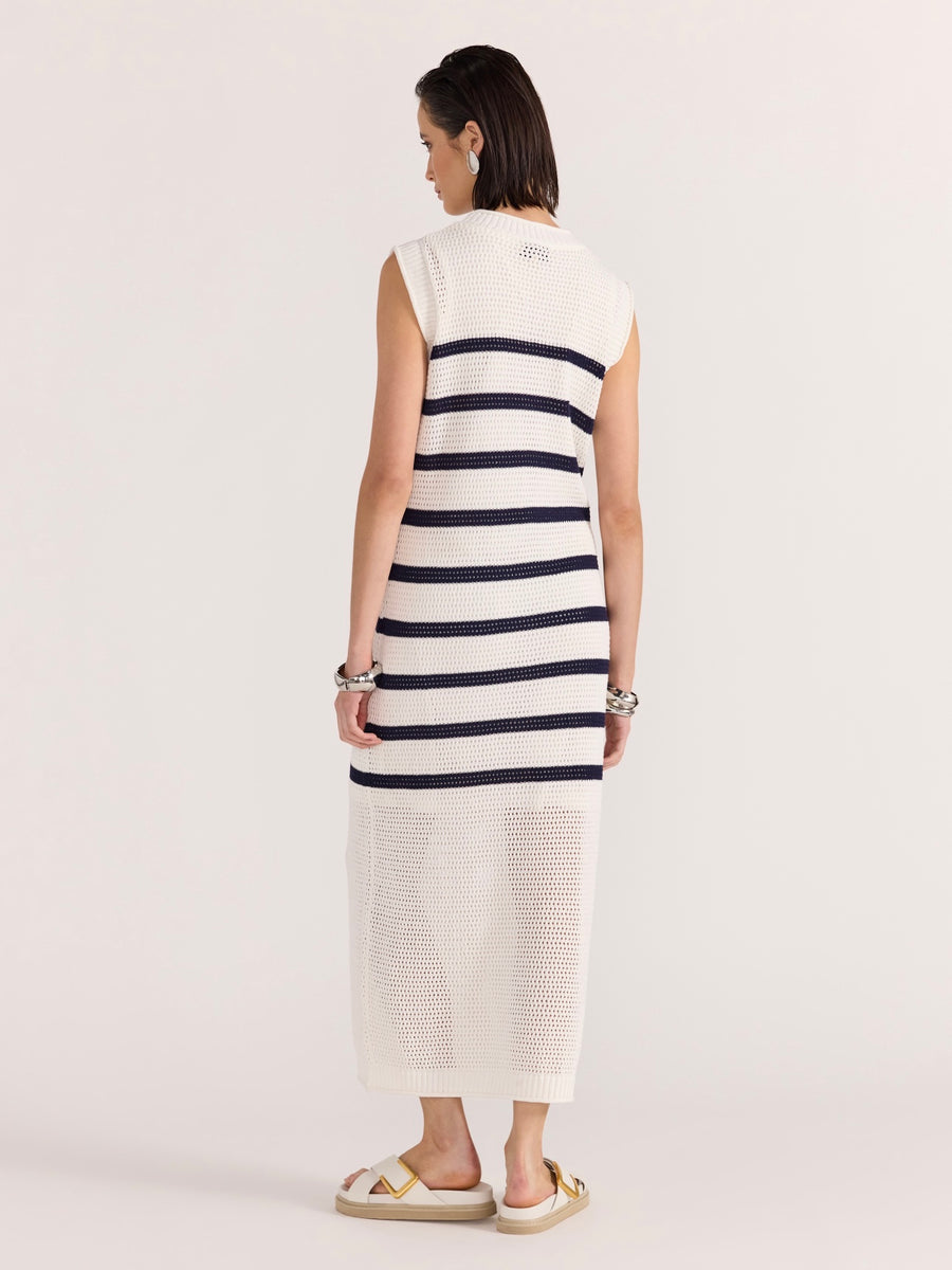 Veda Stripe Knit Midi Dress