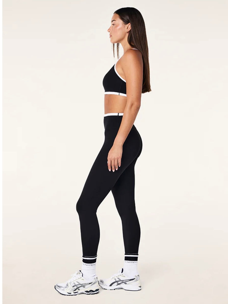 Vita Legging - Black & Optic White