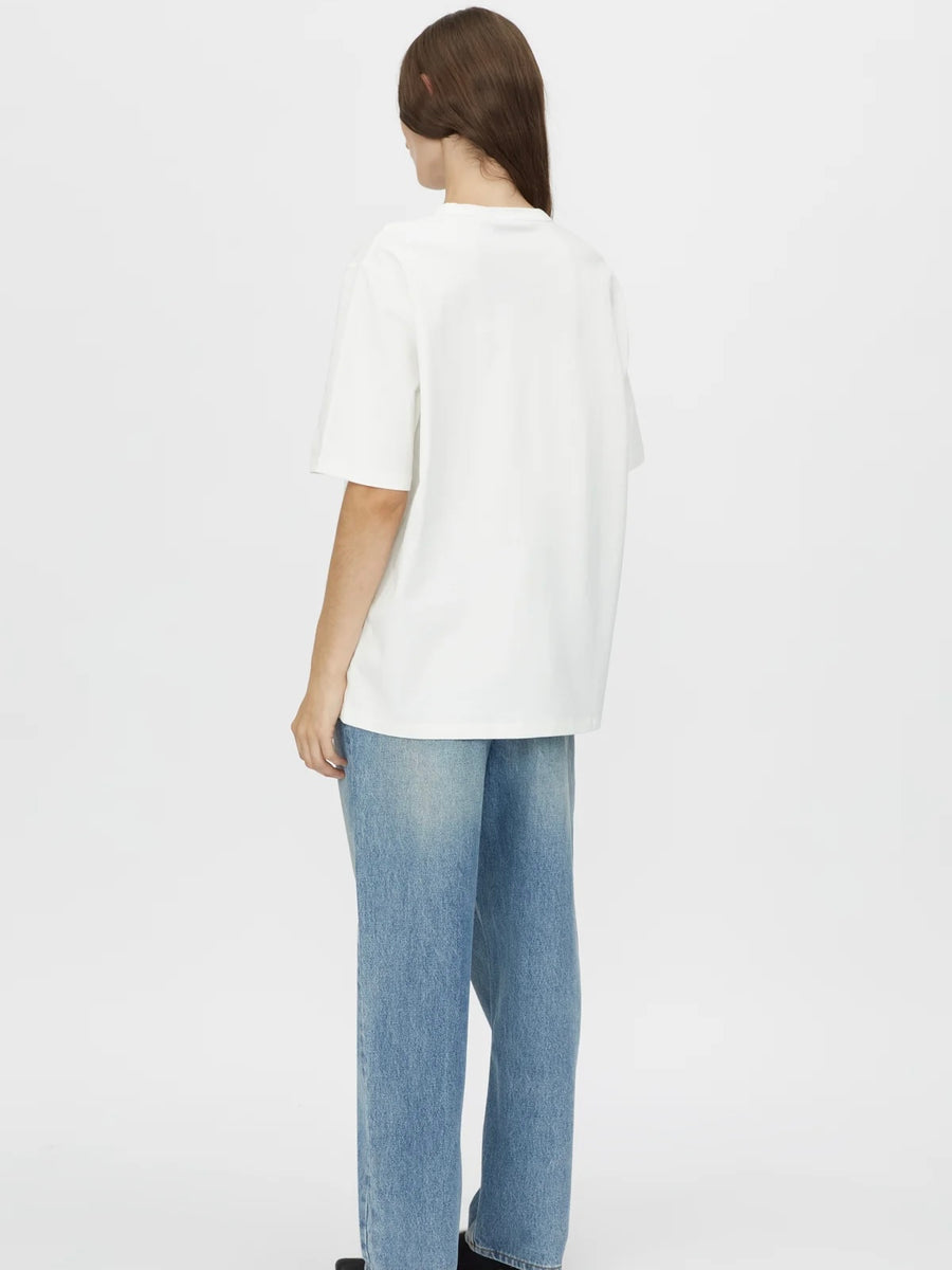 Bloom Embroidered Tee - Soft White