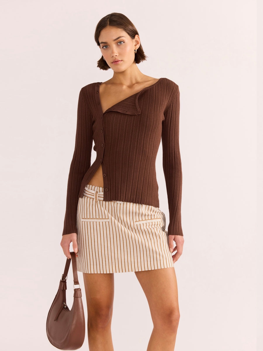 Zinnia Asymmetrical Knit Top