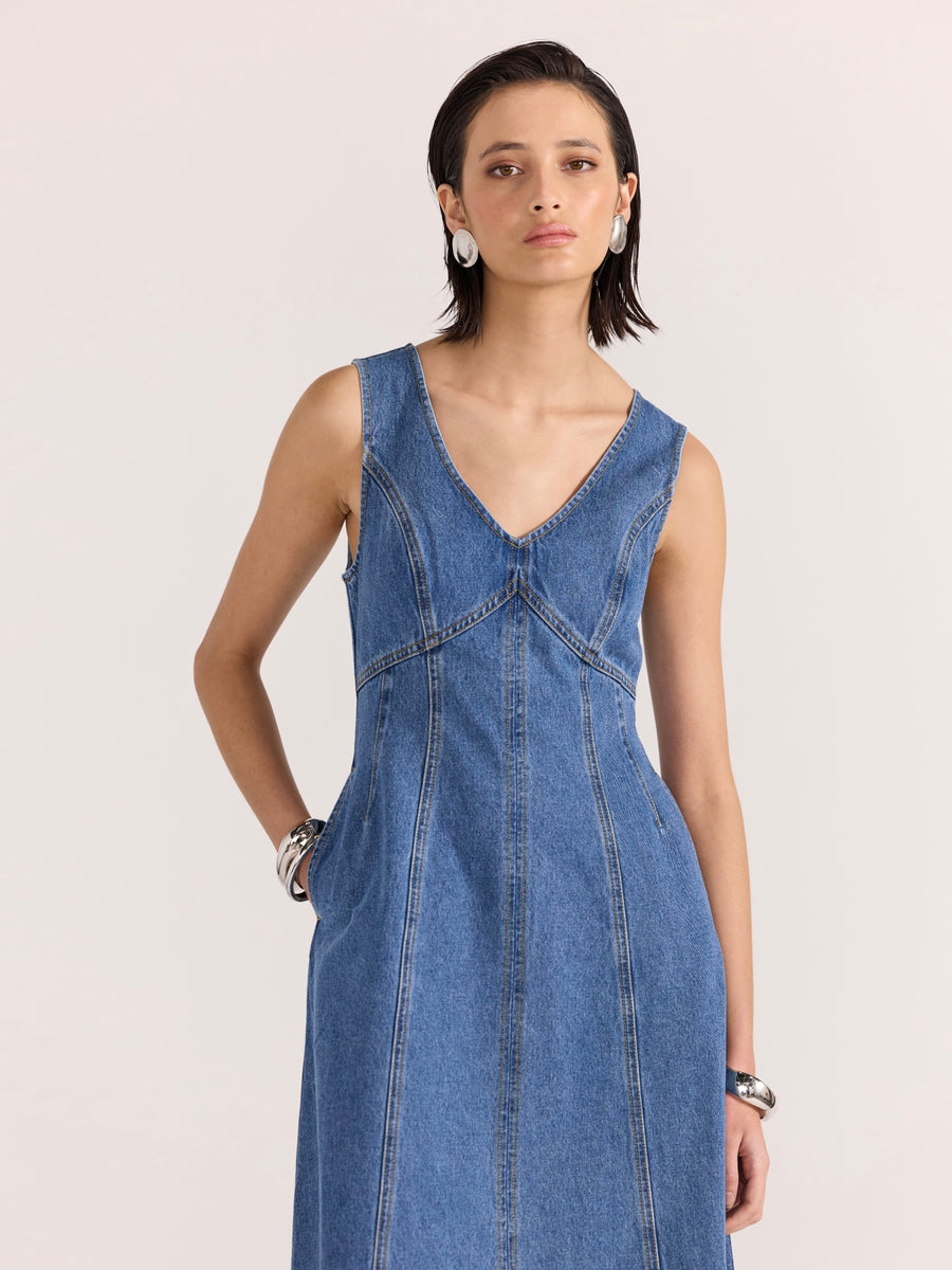 Alden Denim Midi Dress