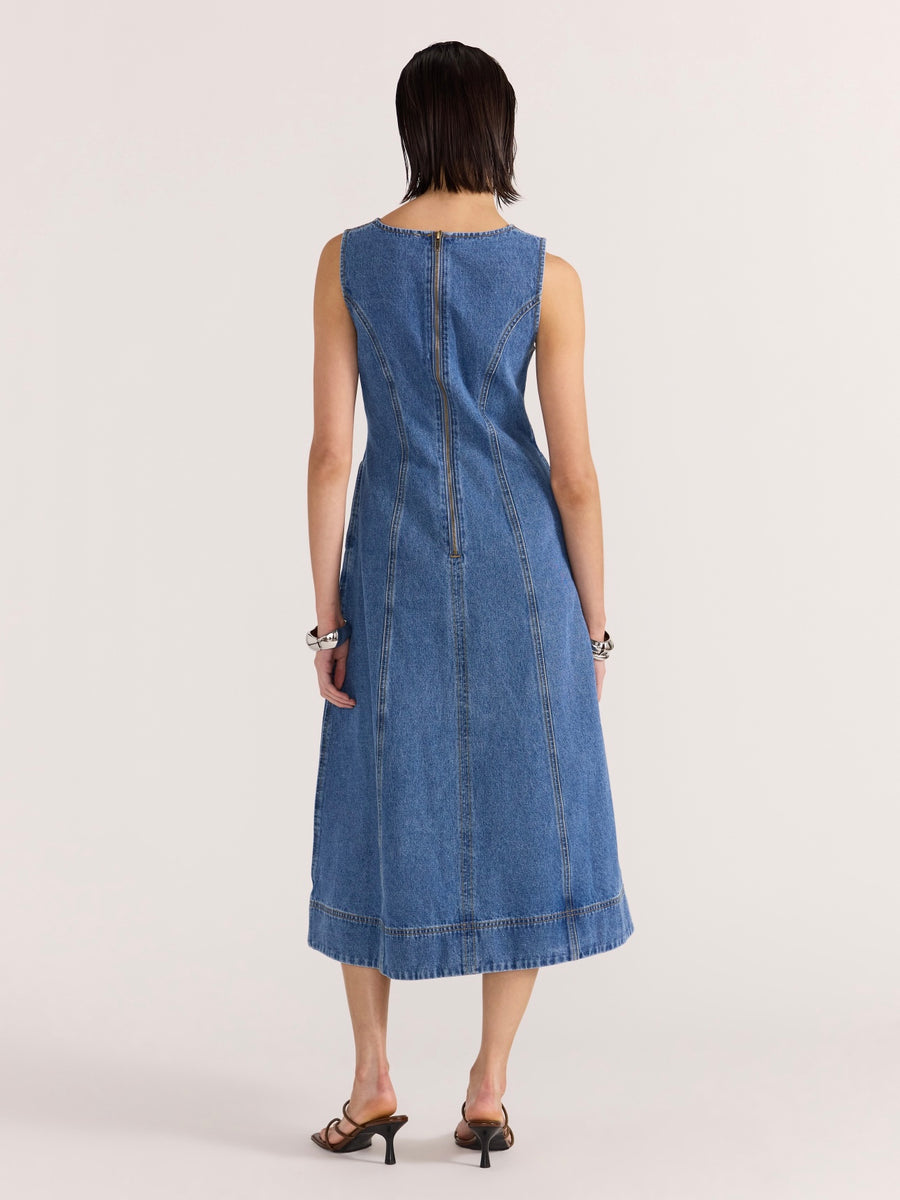 Alden Denim Midi Dress