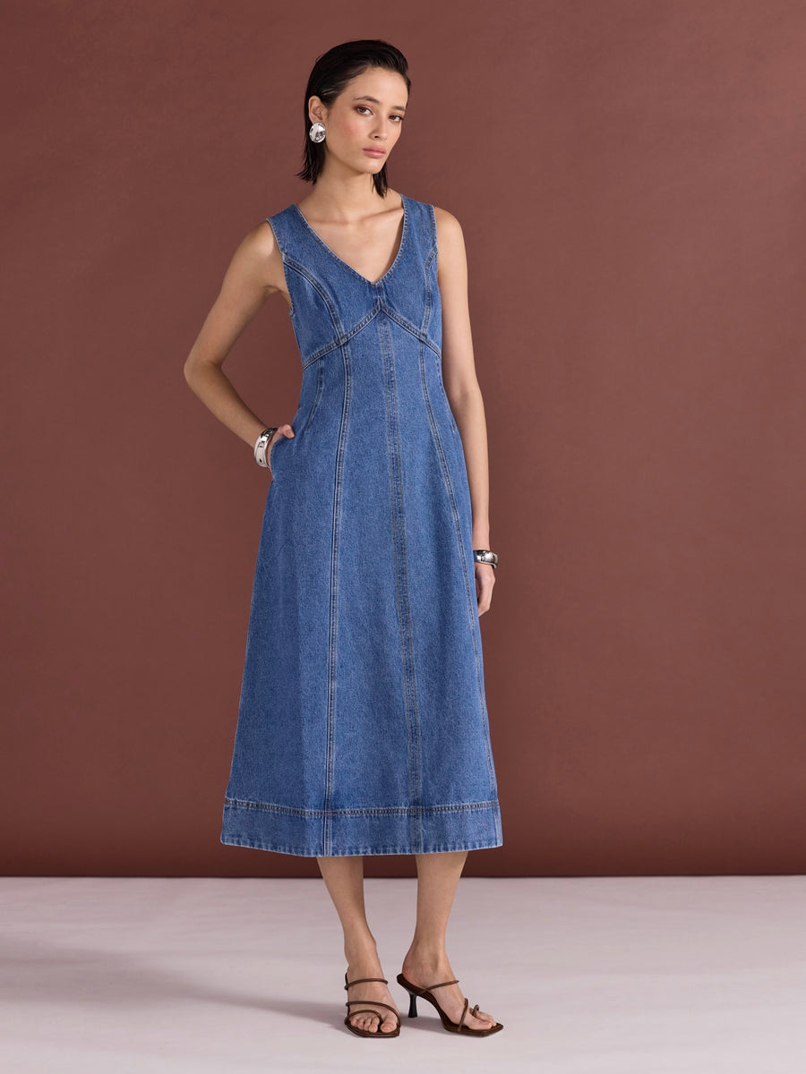 Alden Denim Midi Dress