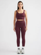 Athleisure Rib Legging - Cherry Cola