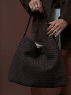 Calla Woven Bag - Chocolate