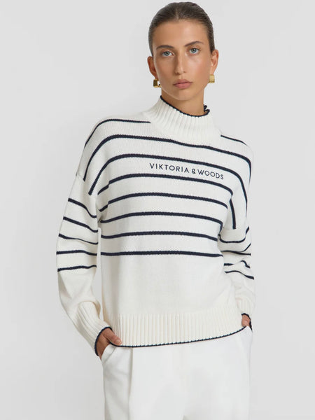 Remedy Knit - Navy Stripe