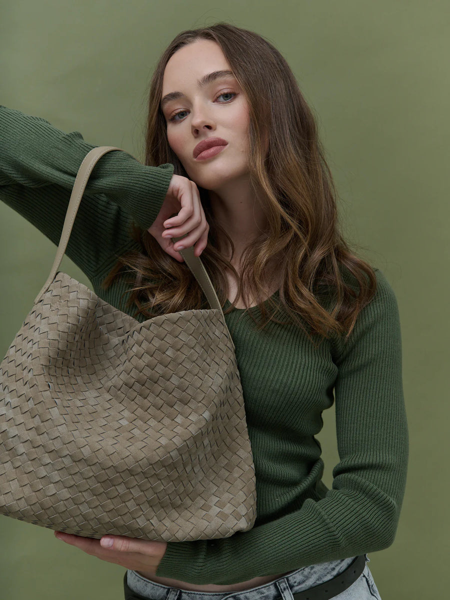 Calla Woven Bag - Olive