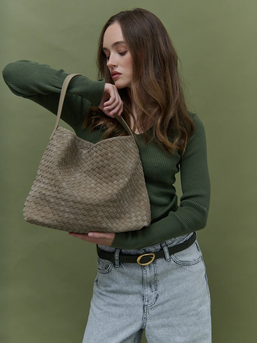 Calla Woven Bag - Olive