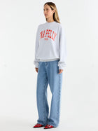 Collegiate Sweatshirt - White Marle