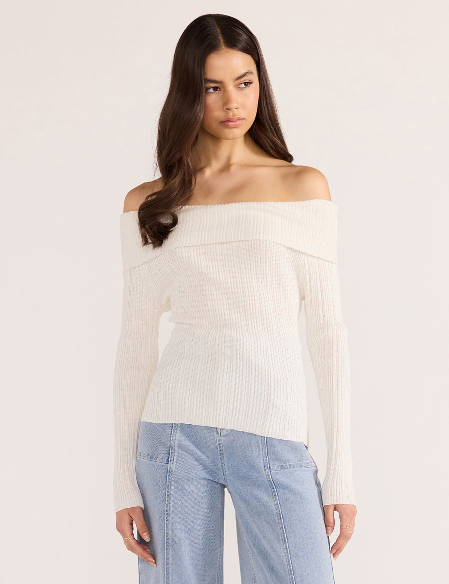 Zoe Off Shoulder Knit Top