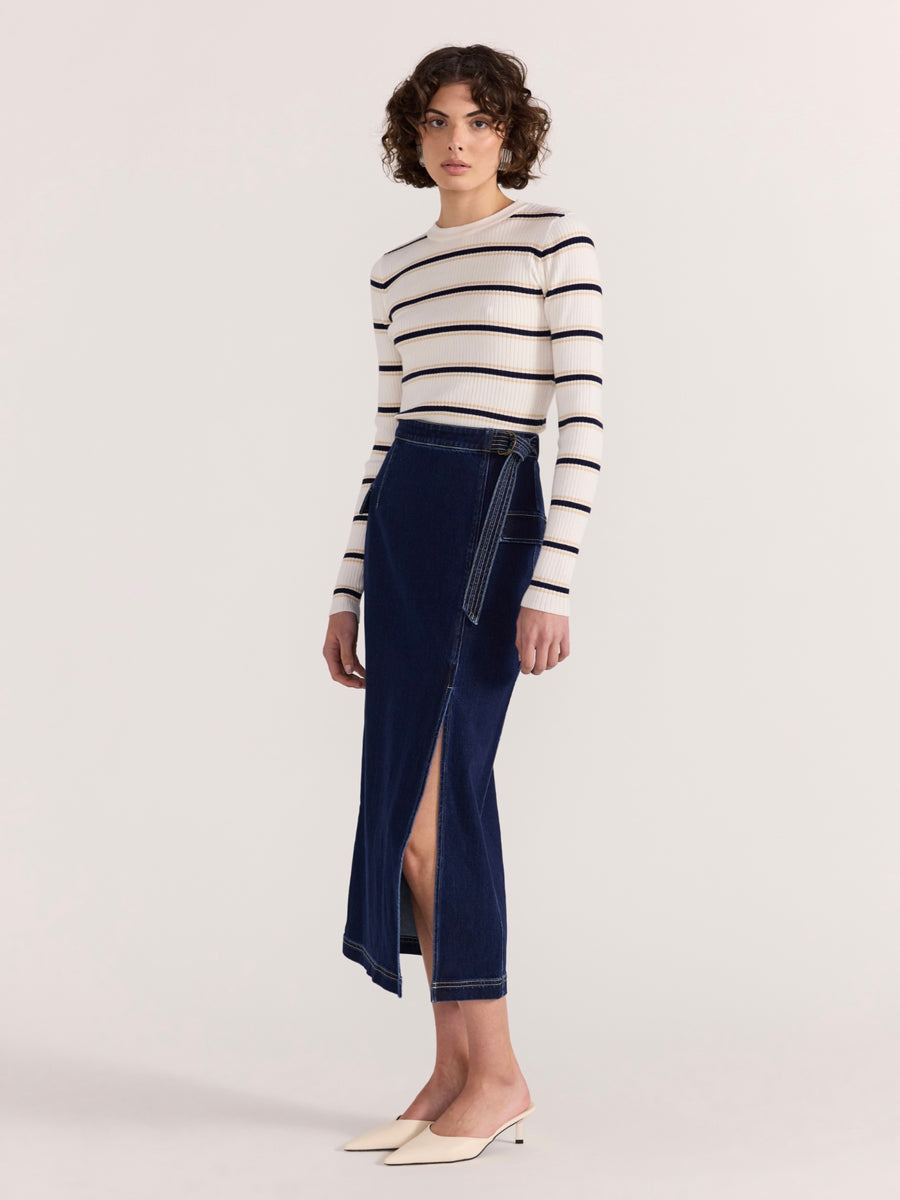 Camille Stripe Knit Top